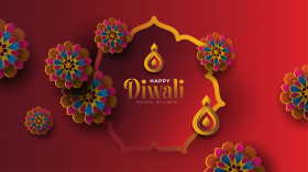 Happy Diwali Festival Background Design Template