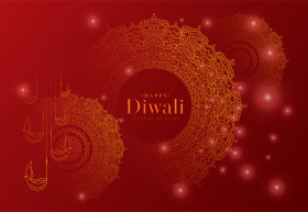 Happy Diwali Festival Background Template