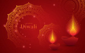 Happy Diwali Festival Greeting Background Template