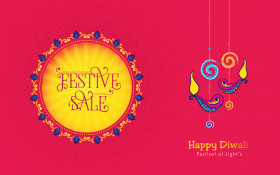 Happy Diwali Festival Sale Background Template