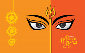 Happy Durga Puja Background Template Illustration