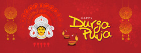 Happy Durga Puja Facebook Cover Banner Design