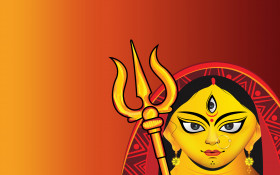 Happy Durga Puja Wishes Background Design Template