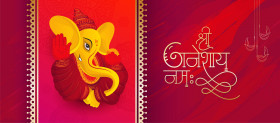 Happy Ganesh Chaturthi Cover Banner Template