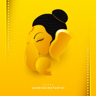 Happy Ganesh Chaturthi Greeting Design Template