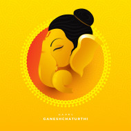 Happy Ganesh Chaturthi Greeting Design Template