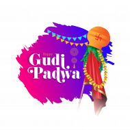 Happy Gudi Padwa Greeting Background Template