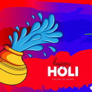 Happy Holi Greeting Background