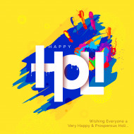 Happy Holi Greeting Background Design Template