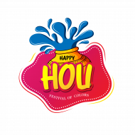 Happy Holi Greeting Sticker Design