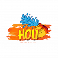 Happy Holi Sticker Design Template