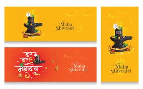 Happy Maha Shivratri Banner Template