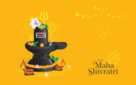 Happy Maha Shivratri Greeting Background Template