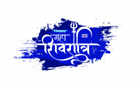 Happy Maha Shivratri Hindi Text Typography