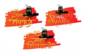 Happy Maha Shivratri Sticker Design Collection