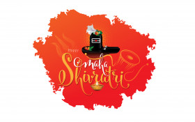 Happy Maha Shivratri Sticker Design Template