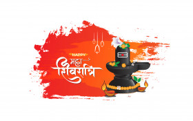 Happy Maha Shivratri Sticker Greeting Template