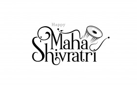 Happy Maha Shivratri Text Typography