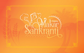Happy Makar Sankranti Background Template