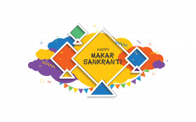 Happy Makar Sankranti Greeting Background