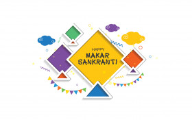 Happy Makar Sankranti Greeting Background