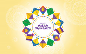 Happy Makar Sankranti Greeting Background