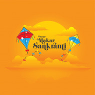 Happy Makar Sankranti Greeting Background Template