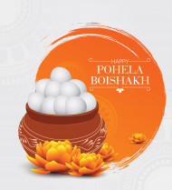 Happy Pohela Boishakh Greeting Background Template