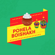 Happy Pohila Boishakh Wishes Background Template