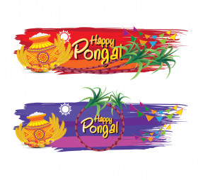Happy Pongal Banner Design Template