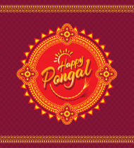 Happy Pongal Wishes Background Template