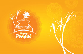 Happy Pongal Wishes Greeting Background