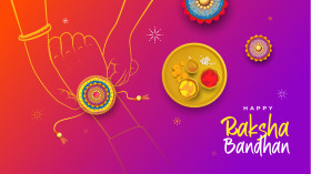 Happy Raksha Bandhan Banner Template Illustration
