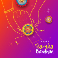 Happy Raksha Bandhan Banner Template Vector Illustration