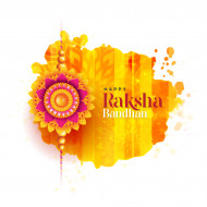 Happy Raksha Bandhan Celebration Greeting Design