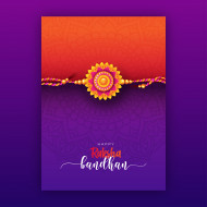 Happy Raksha Bandhan Greeting Card Template