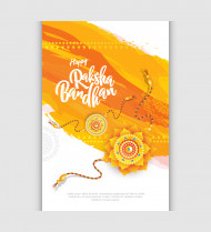 Happy Raksha Bandhan Greeting Design