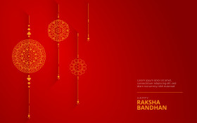 Happy Raksha Bandhan Greeting Design Template