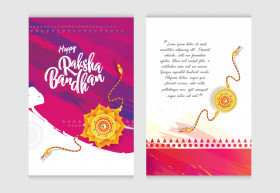 Happy Raksha Bandhan Greeting Template Illustration