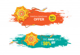 Happy Raksha Bandhan Offer, Sale Banner Template