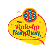 Happy Raksha Bandhan Typographic Banner Design Template