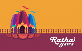 Happy Rath Yatra Greeting Background Template