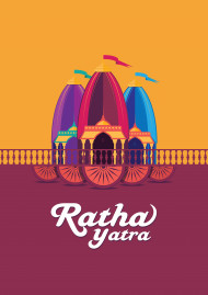 Happy Rath Yatra Poster Design Background Template