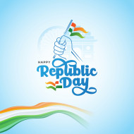 Happy Republic Day Background Template Design