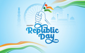 Happy Republic Day Background Template Design
