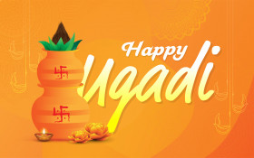 Happy Ugadi Greetings Background Template