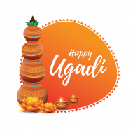 Happy Ugadi Wishes Sticker Greetings Template