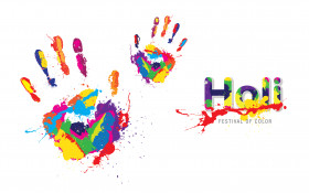 Holi Greeting Background Design Template