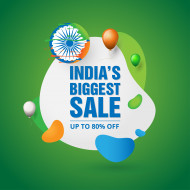 India Independence Day Biggest Sale Poster
