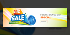 Indian Independence day big sale banner